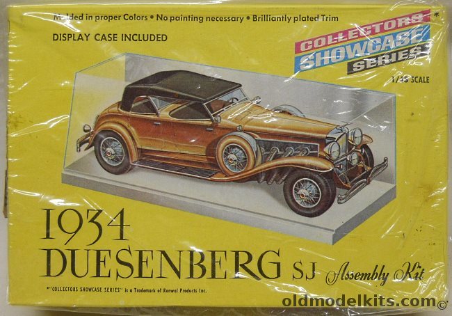 Renwal 1/48 1934 Duesenberg SJ Collectors Showcase Series, 151-99 plastic model kit